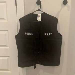EUC Men’s SWAT Police Vest Halloweeen Costume Uniform Dress Up Theatre One Size